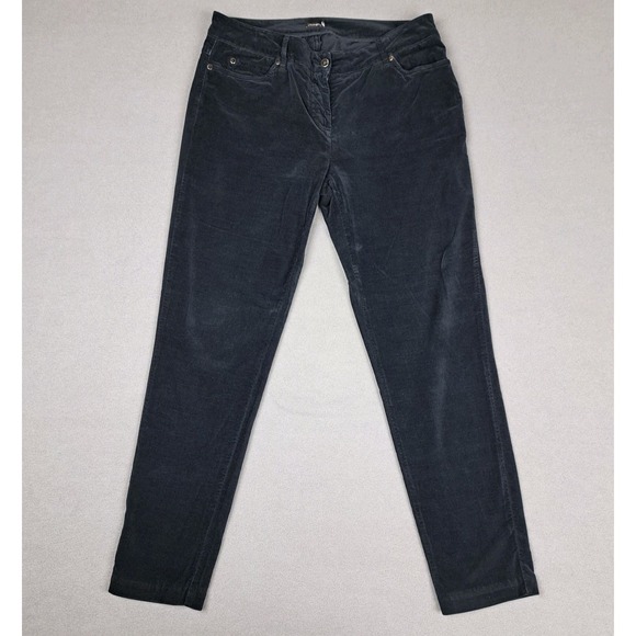 J. McLaughlin Pants - J McLaughlin Pants Womens 14 Black Flocked Velvet Taper Leg Classic Stretch EC